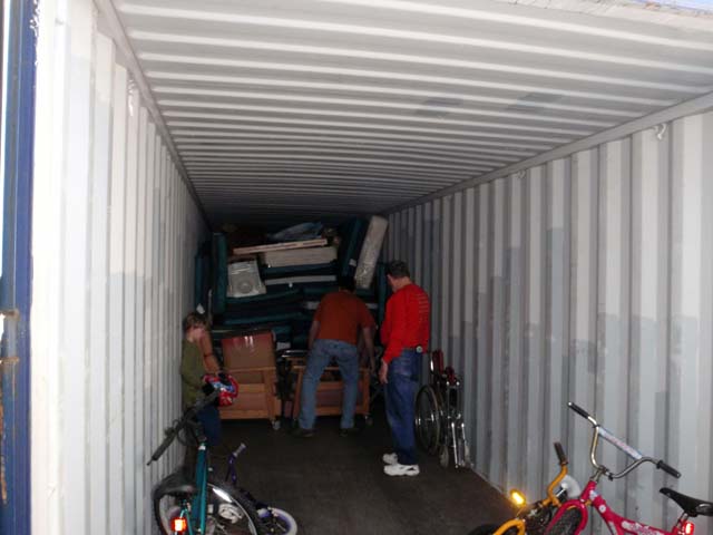 Packing the Container for Ghana